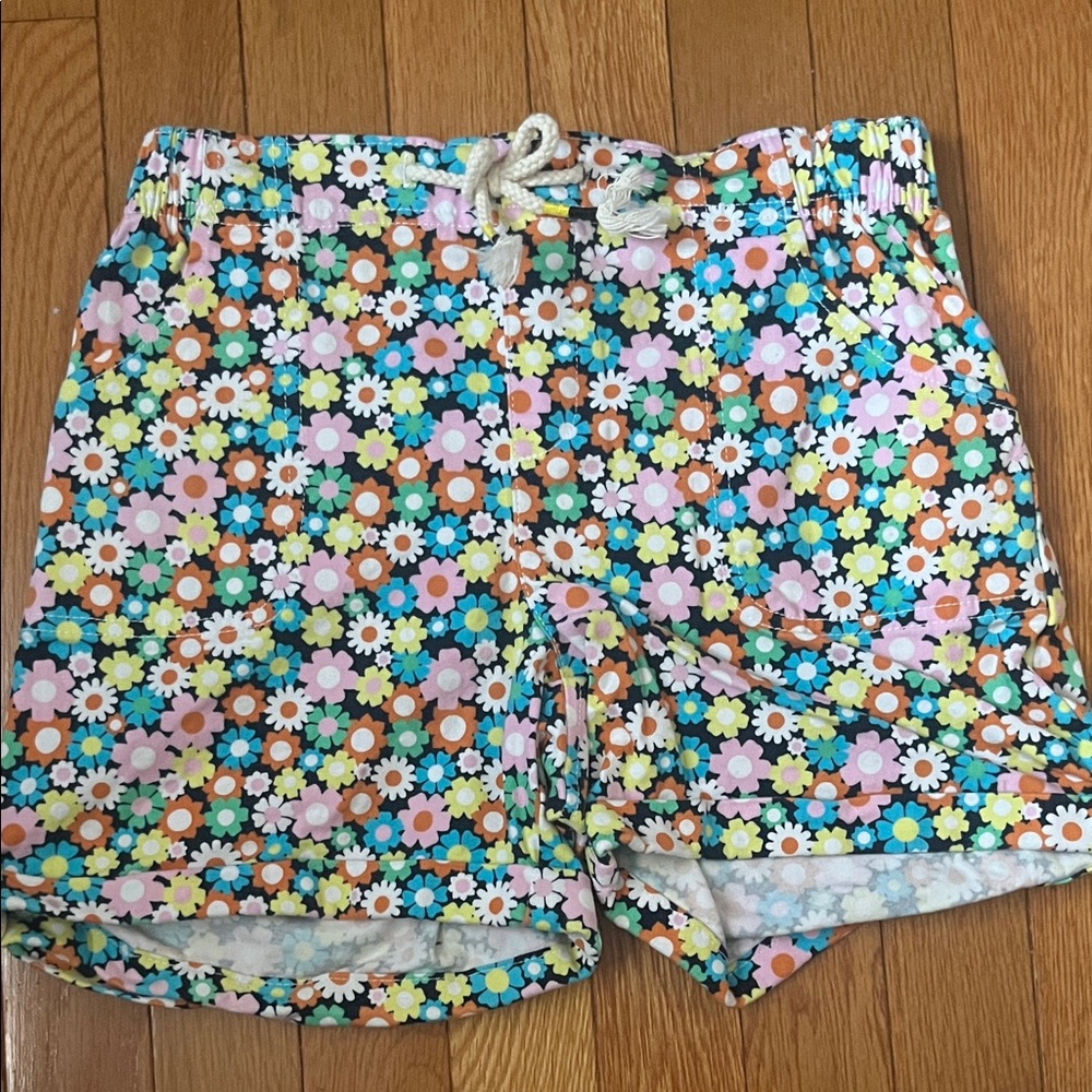 Girls Wonder NationFloral Daisy Elastic Waistband Drawstring Shorts
